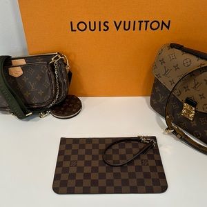 Louis Vuitton Damier Ebene Neverfull Pouch